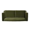 Elaine - Camel Back Small Space Sofa - Olive Green - Image 7