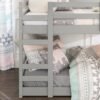 Classic Twin Over Twin Bunk Stackable Bed Frame - Gray - Image 5