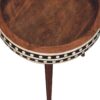 Small Patterned Nordic Style End Table - Caramel - Image 6