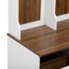 5 In 1 Entryway Bench With Coat Rack, 7 Sturdy Hooks, 2 Spacious Drawers And Adjustable Shelves, Wide Hall Tree With Metal Handles For Hallway - Brown / White - Image 21