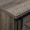 Farmhouse Sliding X Barn Door 70" TV Stand For 80" TVs - Gray Wash - Image 3