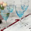 Swirl Plastic Wine Glasses (Set of 4), Bpa Free Acrylic, Unbreakable, 12Oz - Blue - Image 2
