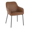 Daniella - Contemporary Dining Chair (Set of 2) - Black / Camel - Image 2