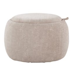 Tray - Pouf Contemporary Ottoman - Natural / Light Brown