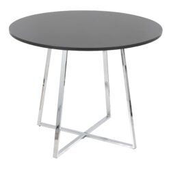 Cosmo - Canary Contemporary Dining Table - Chrome / Black