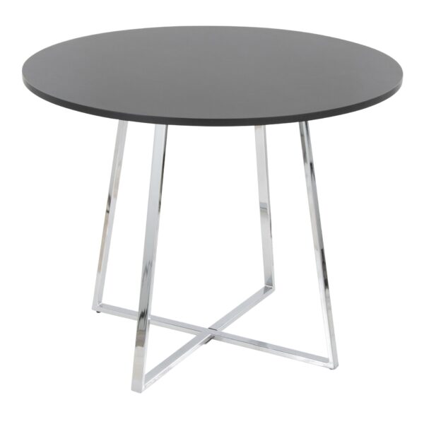 Cosmo - Canary Contemporary Dining Table - Chrome / Black