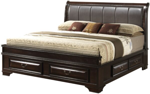 Lavita - King Storage Drawers Bed - Cappuccino