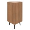 Corner Cabinet, Rattan Door, Freestanding Corner Tables For Small Spaces, Corner Shelf Stand For Living Room, Kitchen, Bathroom, Bedroom - Walnut - Image 10
