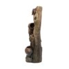 Decorative 3 Tier Tree Trunk Fountain With Lights And Pump - Brown - Image 3