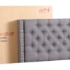 Queen Transitional Upholstered Bed - Gray - Image 6