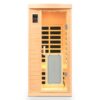 Low Emf Front Door With Heating Panel 1 People Hemlock Far Infrared Indoor Sauna Room - Natural - Image 2