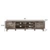 Rustic Barndoor Open-Storage TV Stand For TVs Up To 80" - Gray Wash - Image 4