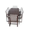 Patio Dining Set Outdoor Dining Table And Chair Set With And Removable Cushions For Patio, Backyard, Garden - Dark Brown - Image 9