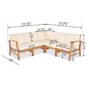 Perla - 5 Pieces Sofa Set - Cream - Image 3