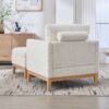 Oversized Swivel Barrel Accent Chair And Ottoman Set With Storage - Ivory - Image 5