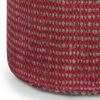 Larissa - Round Braided Pouf - Natural / Maroon - Image 4