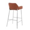 Daniella - Contemporary Fixed Height Bar Stool (Set of 2) - Chrome / Camel - Image 4