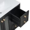 Bathroom Vanity With Two Soft Close Doors, Adjustable Shelves And Three Drawers - Black - Image 18