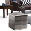 Naya - Cube Pouf - Patterned Gray Melange - Image 5