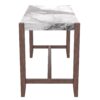 Counter Height Bar Table, Faux Marble Dining Table For Kitchen, Living Room, Or Balcony - White - Image 10
