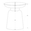 Drum Accent Side Table, Durable Construction - Copper - Image 9