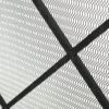Minimalist Single Panel Iron Fireplace Screen With Diamond Design - Black - Image 6