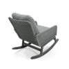 Contemporary Minimalist Wicker Rocking Chair & Soft Polyester Cushions And Durable Wooden Frame (Set of 2) - Gray - Image 10