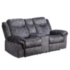 Jimny - Domino Power Console Reclining Loveseats With Power Switch - Gray - Image 2