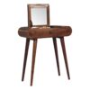Mini Dressing Table With Foldable Mirror - Caramel - Image 4