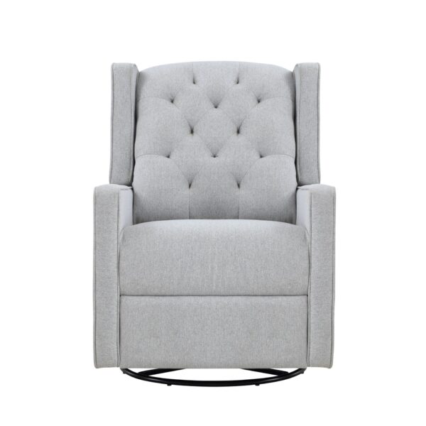 Milah - Gliding Swivel Recliner Tufted Brushed - Tweed Fabric
