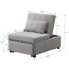 Stylish Folding Ottoman Sofa Bed With Multifunctional Design - Gray - Image 6