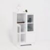 Modern Painted Cabinet With Glass Doors And Drawer - White - Image 19