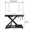 Super Deluxe Electric Pet Grooming Table, 110V / 220V Professional Groomer Recommend Height Adjust From 8 Up To 36" - Black - Image 3
