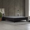 Full Size, Modern Upholstered Platform Bed Frame, Solid Wood & Plywood Construction - Dark Gray - Image 2