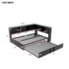 Full Size Daybed With Trundle, Storage Cabinets And USB Ports - Black - Image 3