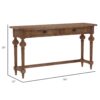 Ludin - Console Table With 3 Stools - Brown - Image 8