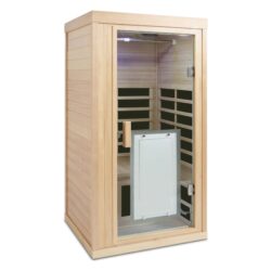 1 Person Far Infrared Hemlock Standard Indoor Sauna Room - Natural
