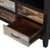Retro Distressed Wooden TV Stand For TVs Up To 65", Entertainment Center Media Console With 6 Drawers And 3 Shelves For Living Room - Black - Image 14