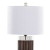 Cylinder - Fluted Contemporary Table Lamp (Set of 2) - Brown / Clear / White - Image 5