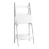 Computer Desk Leaning With Storage Shelves For Home Office - White - Image 2