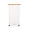 Contemporary Kitchen Cart With Wheels - White - Image 12