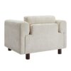 Modern Oversized Armchair Comfy Accent Chair Single Sofa For Living Room Bedroom Office Apartment, Woven Velvet Fabric - Beige - Image 7