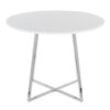Cosmo - Canary Contemporary Dining Table - Chrome / White - Image 2