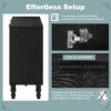 Modern TV Stand, Entertainment Center Media Console With 2 Spacious Storage Space, Solid Wood Legs And Anti-Tip Device For Living Room, Up To 43" - Black - Image 9