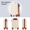 Hardshell Luggage Sets 20" / Bag Spinner Suitcase With Tsa Lock Lightweight - Brown / White - Image 3