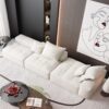 Modern Oversized Modular Sectional Sofa With Ottoman, Seat, Chaise Lounge And Armrest, Sparkling Chenille Fabric Soft Cushion Sofa With 4 Pillows, 4 Pieces Diy Combination Tufted Sofa, No Assembly Required - Beige - Image 12