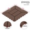 New Style Patio Deck Tiles, Diy Module Interlocking Decking Tiles Floor Tile Outdoor And Indoor, Easy And Quick Installation Court Tiles For Porch Poolside Balcony Backyard 44 Pieces - Red Brown - Image 3