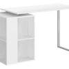 Computer Desk, Home Office, Left, Right Set-Up, Storage Shelves, Work, Laptop, Contemporary, Modern - White - Image 2