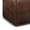 Brody - Square Pouf - Distressed Dark Brown - Image 4