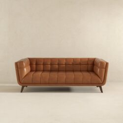 Addison - Leather Sofa - Brown / Rustic / Tan
